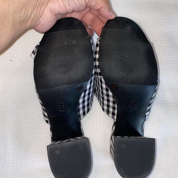 Worthington woman’s open toe plaid mules size 5.5 - Picture 7 of 12